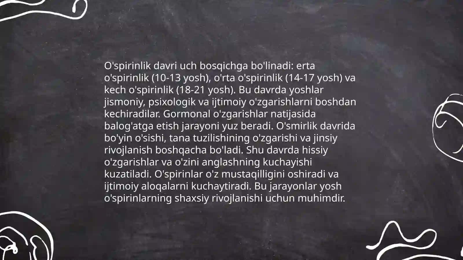 O'spirinlik davri 3