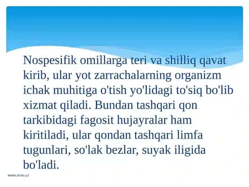 ODAM ORGANIZMININ HIMOYA MEXANIZMLARI 3