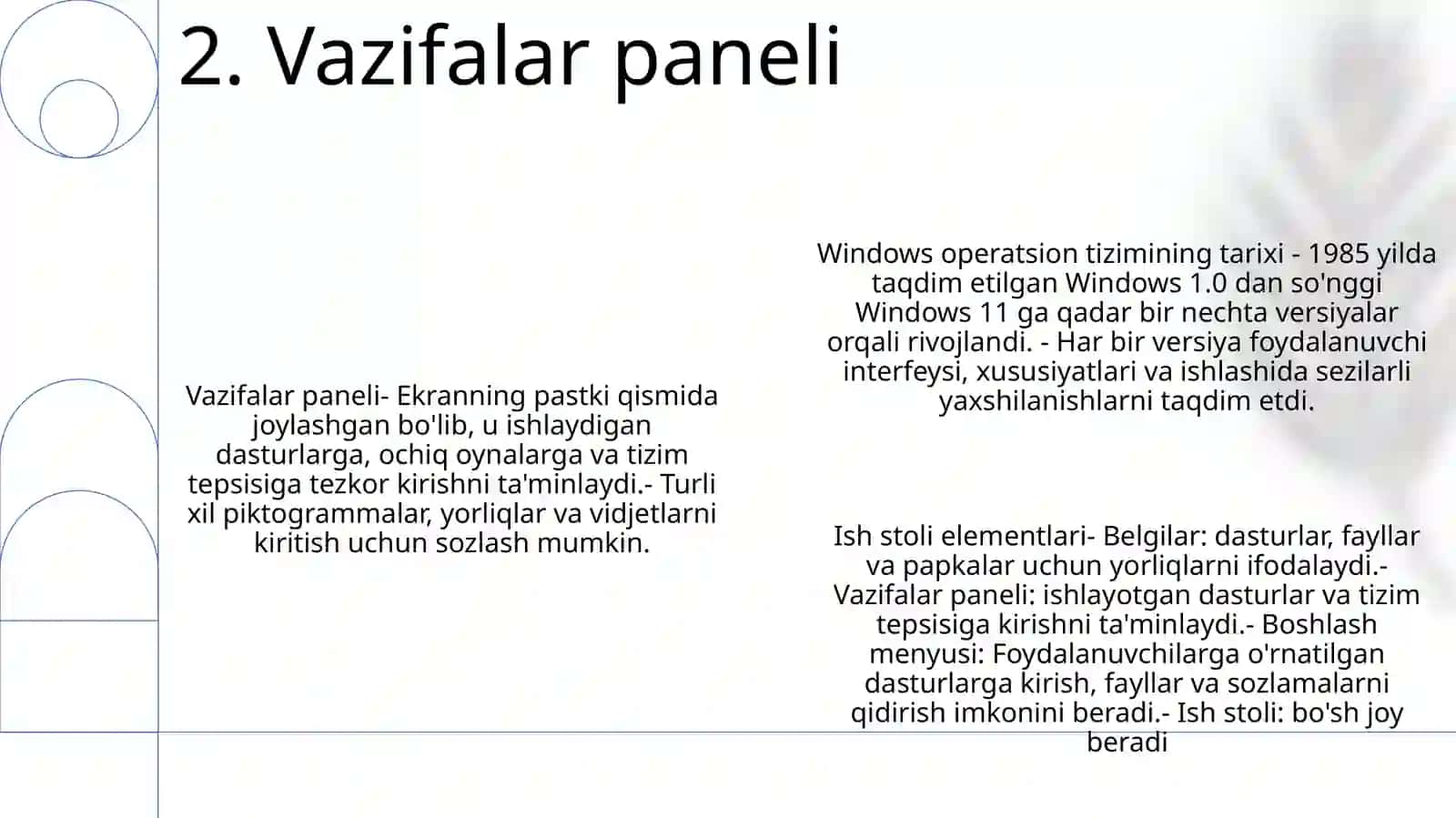 Windows Oilasi Operatsion Tizimi Tarixi Imkoniyatlari 3