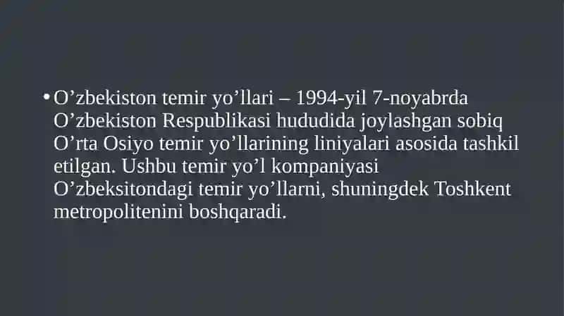 O'zbekiston temir yo'llari 3