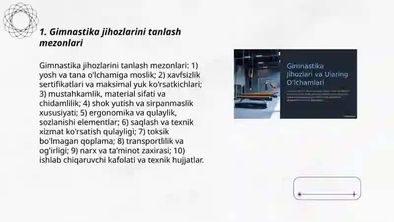 Gimnastika jihozlar, kiyimlardan foydalanish qoidalari 3