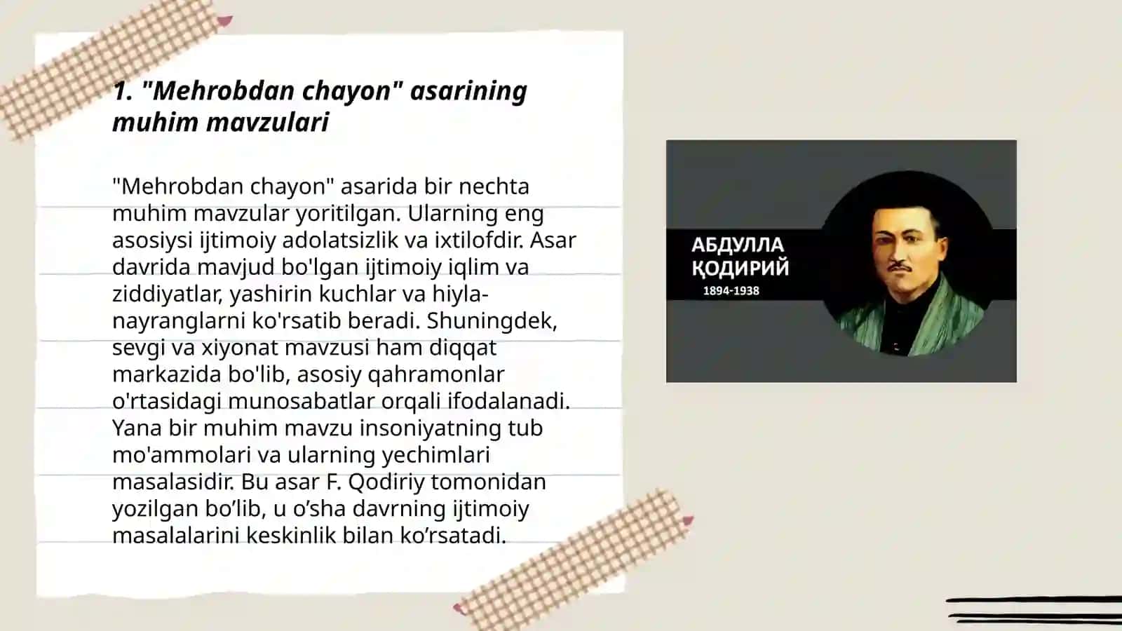 "Mehrobdan chayon" asari 3