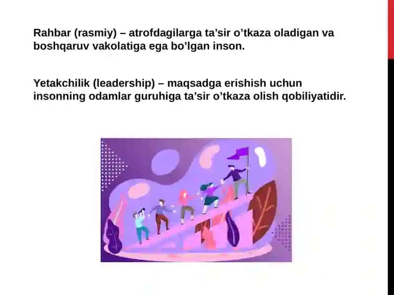 Rahbarlik va yetakchilik 3