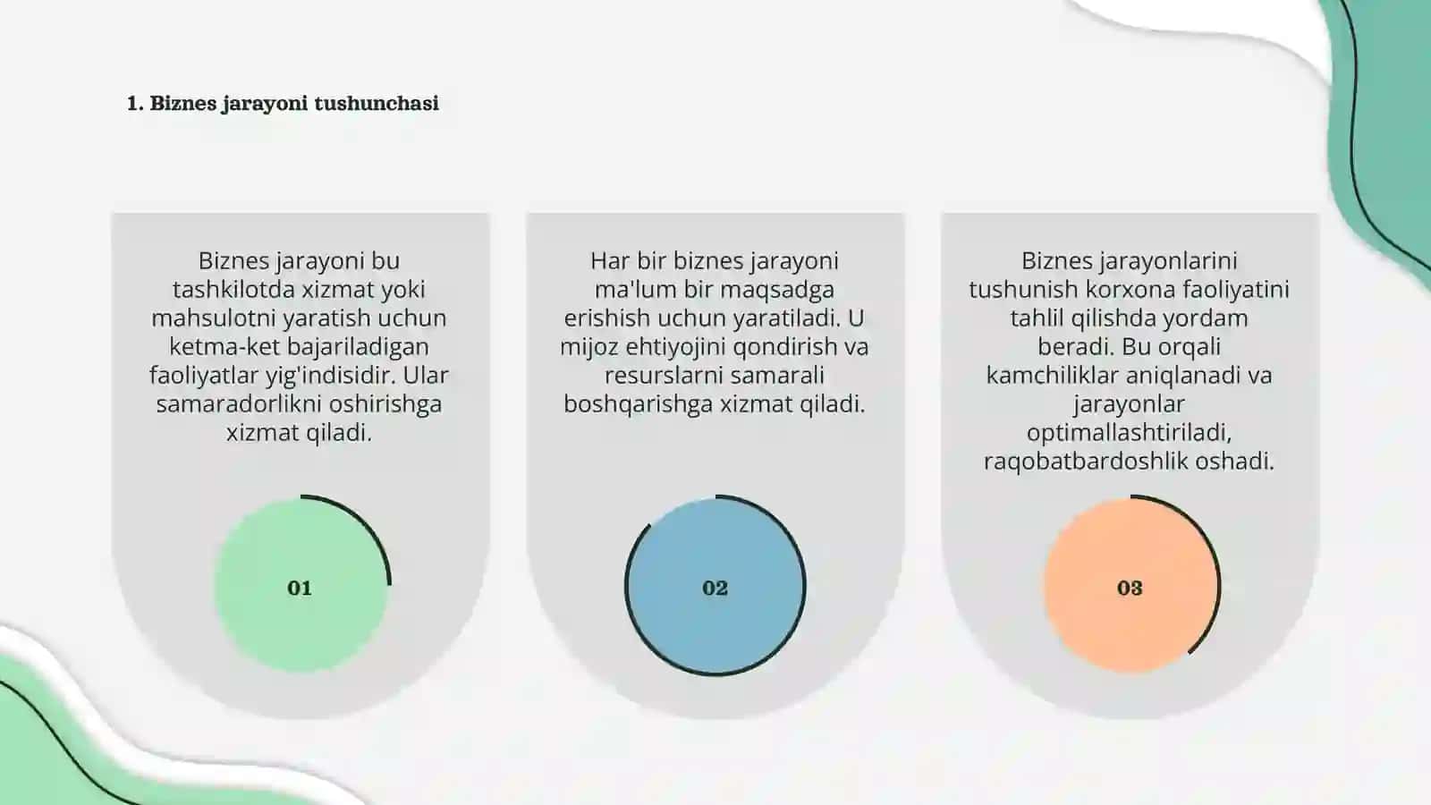 Biznes jarayoni tadqiqot modellari 3