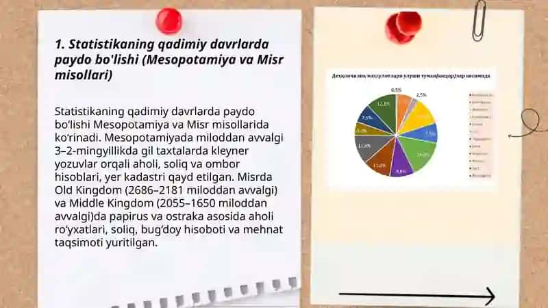 Statistikaning paydo bo'lishi va rivojlanishi 3