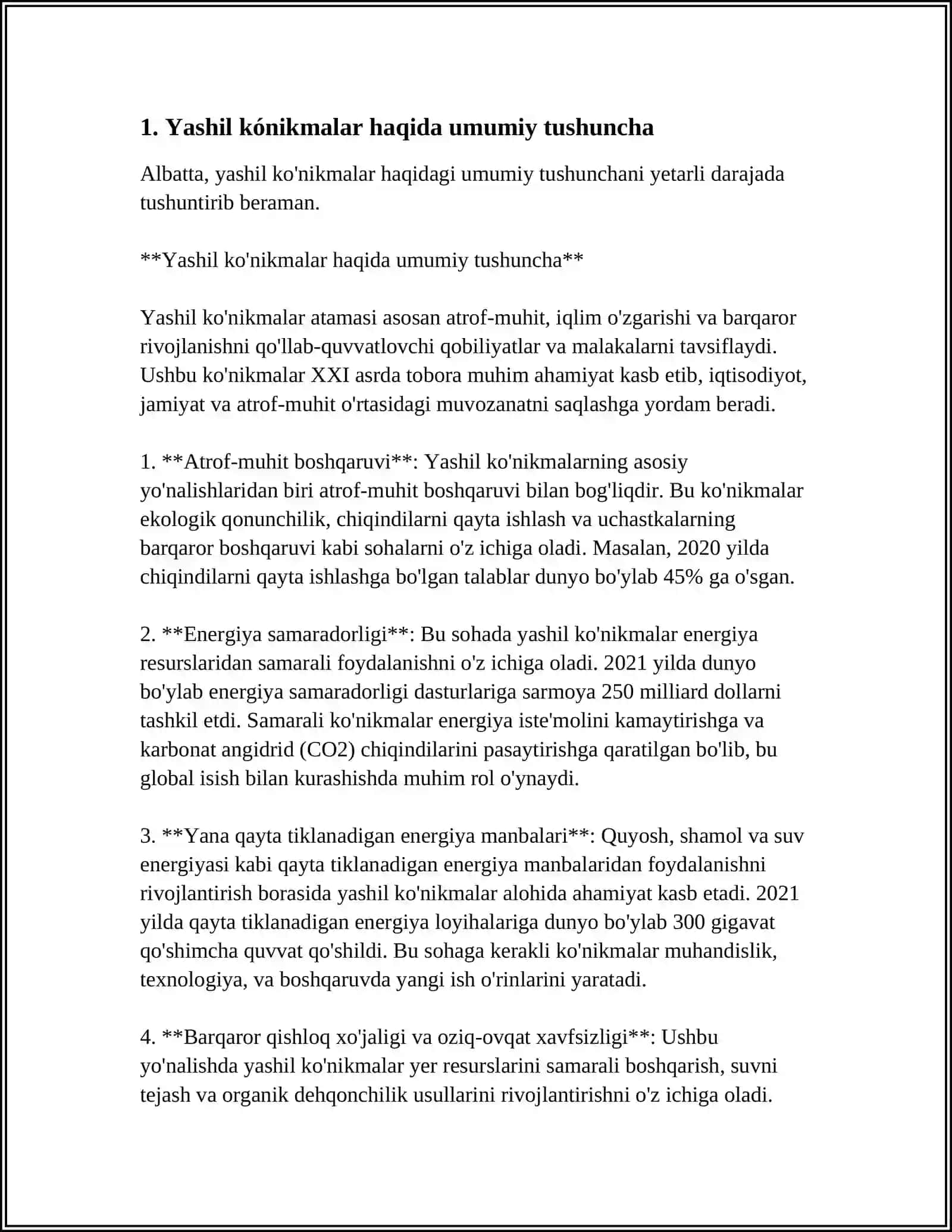 YASHIL KÒNIKMALAR VA UNING FOYDALI JIHATLARI 3
