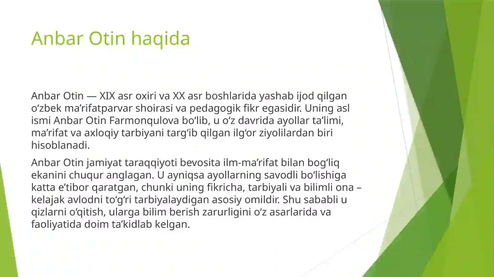 Anbar Otin va Munavvarqorining pedagogik fikrlari 3