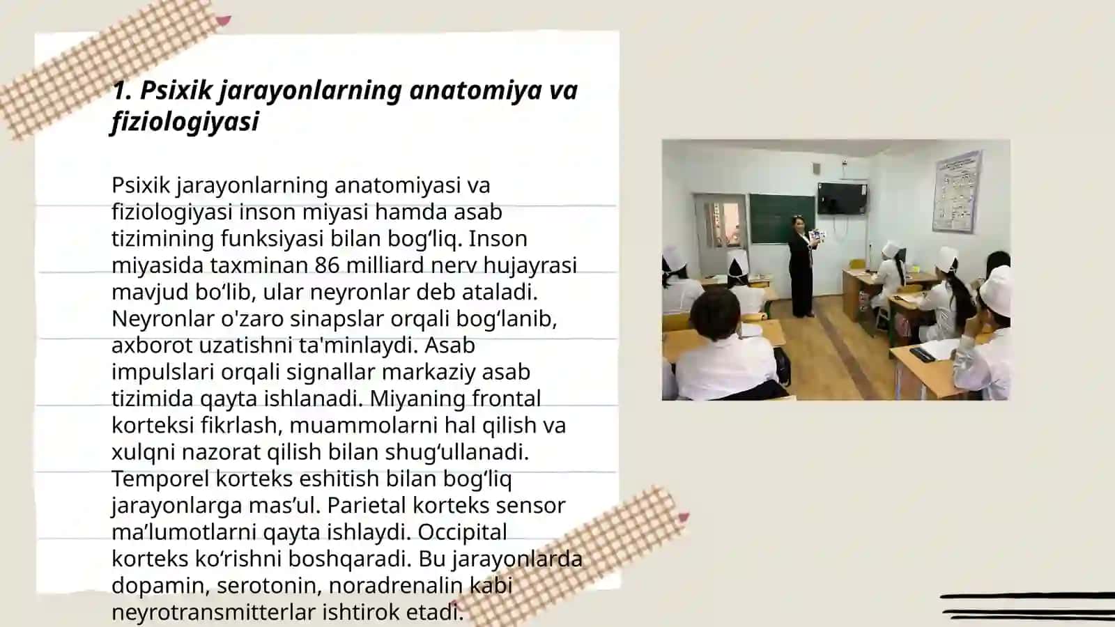 Psixik jarayonlarning vujudga kelishi Muxlisa 3