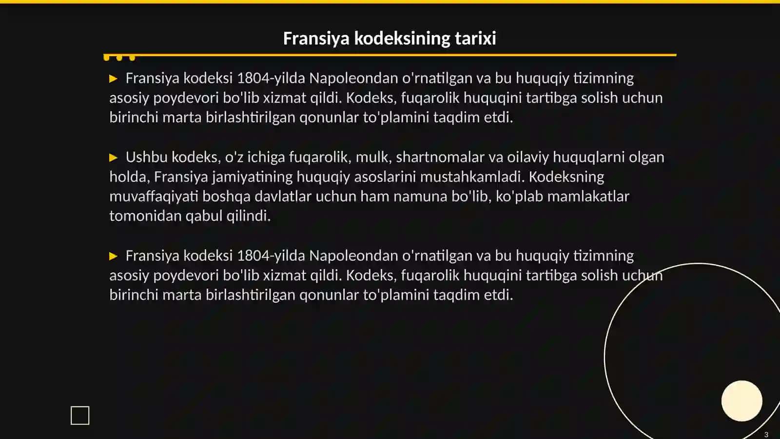 Fransiya kodeksi 3