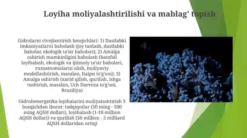 Gidraenergetika rivojlanish bosqichlari 3