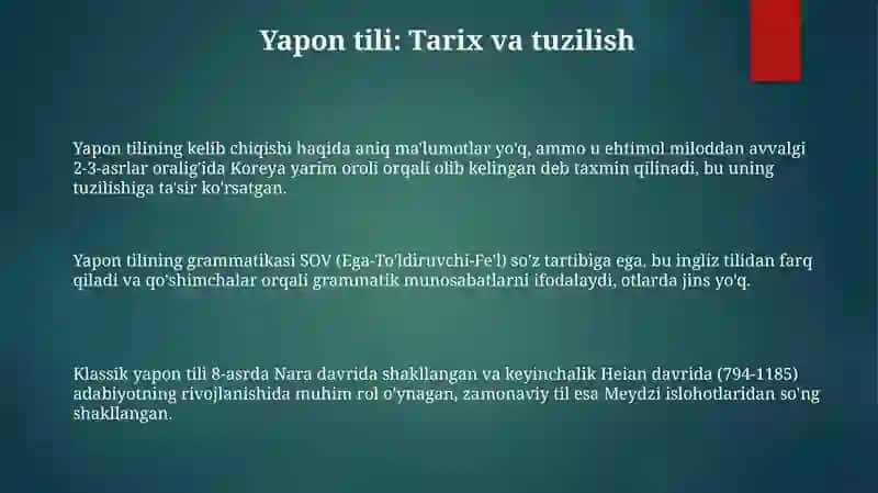 Yapon tili 3