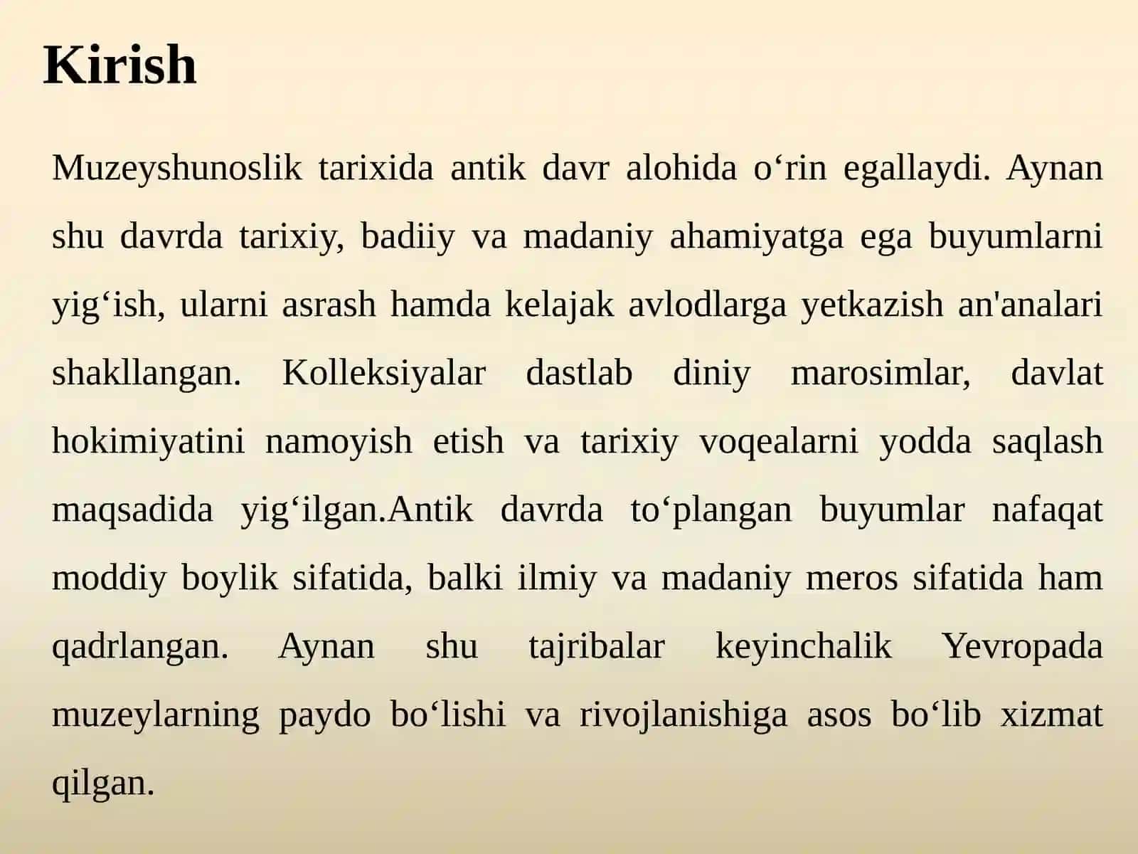 Antik Davrda Kolleksiyalarni To‘plash 3