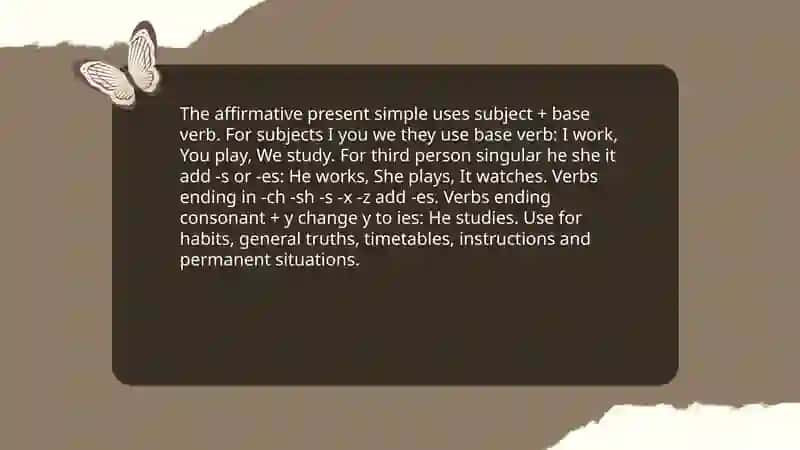 Present simple 3