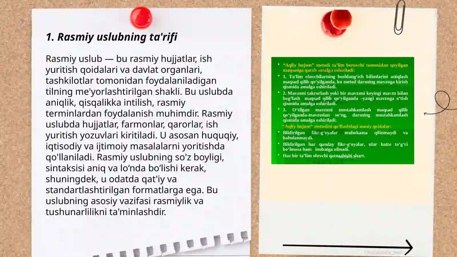 Rasmiy uslubning xususiyatlaru 3