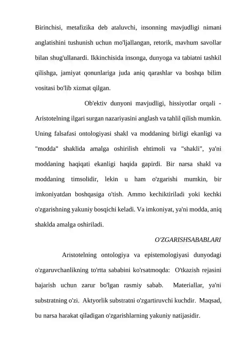 Aristotel ontologiyasi 3