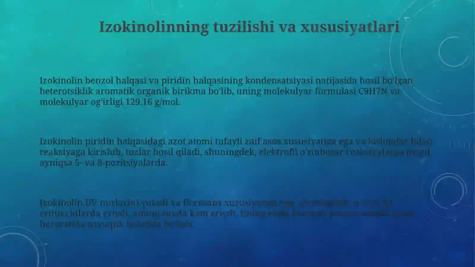 Izokinolin dorilari 3