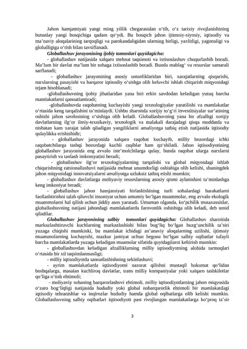 Global jarayonlar va barqaror taraqqiyot falsafasi 3