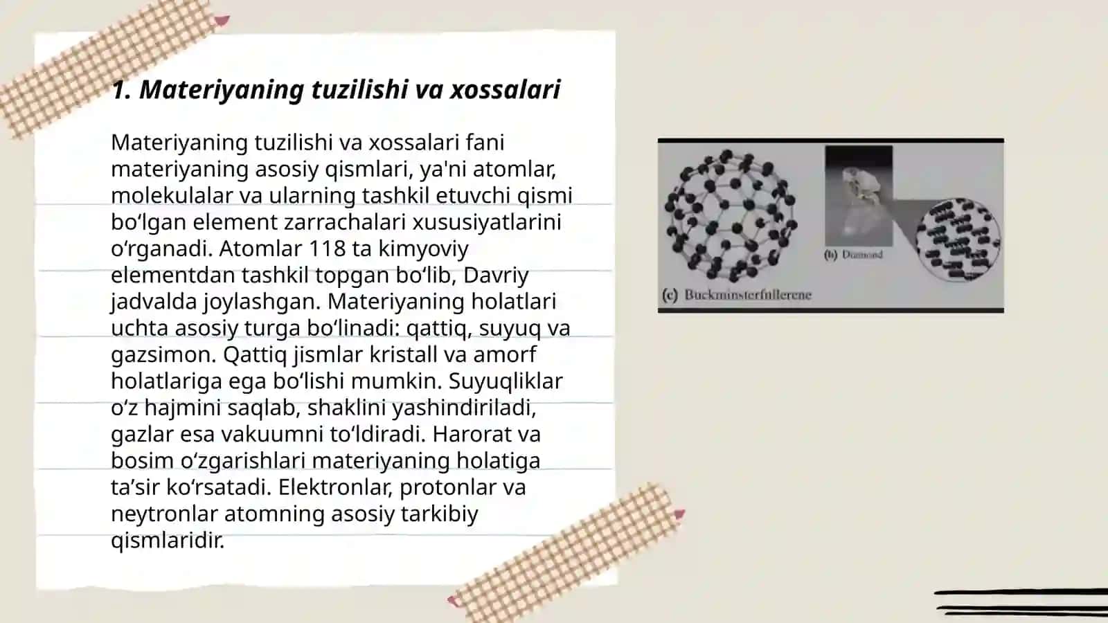 Materiyaning tuzilishi va xossalari 3