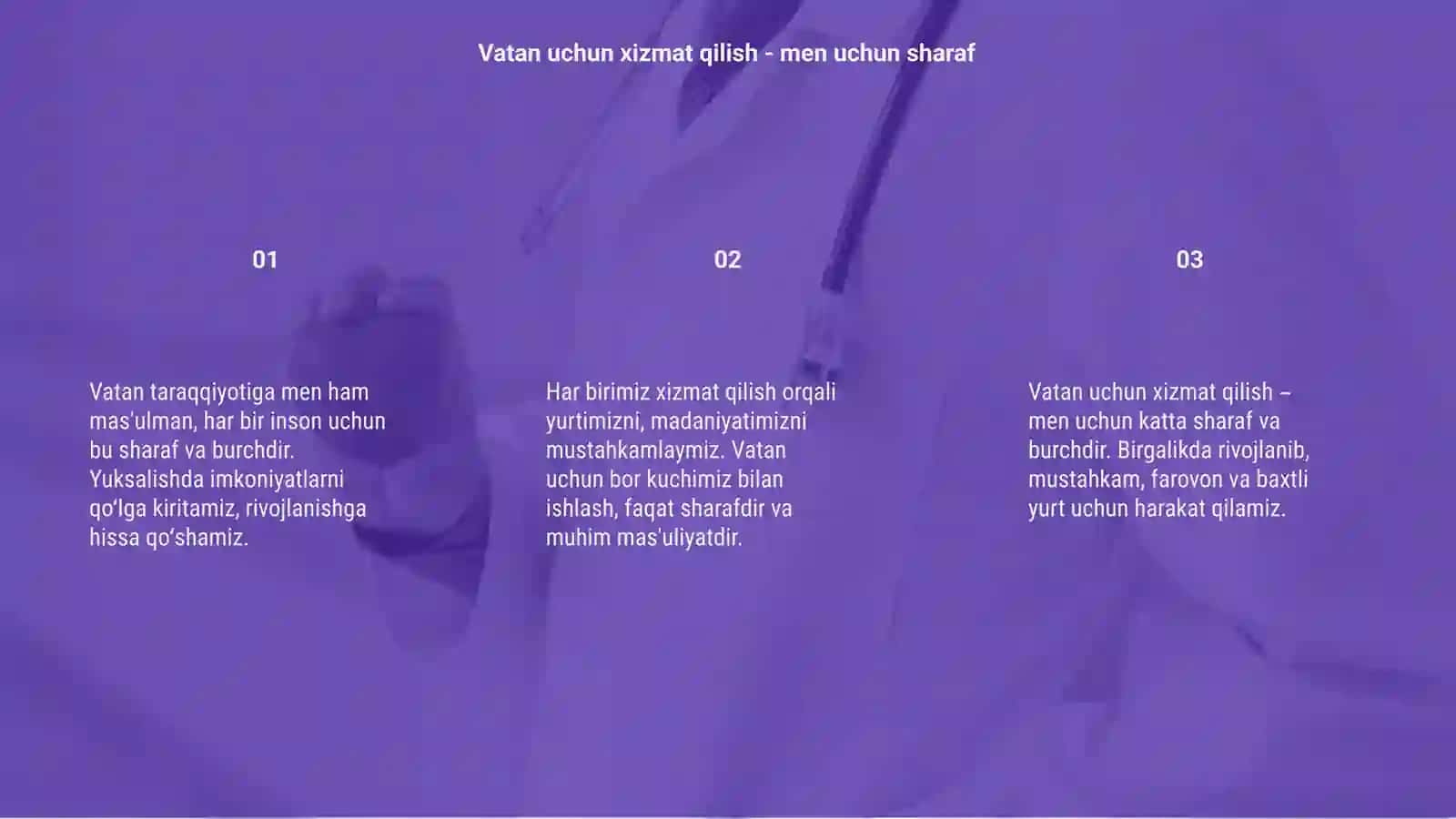 Vatan taraqqiyotiga men ham mas'ulman 3