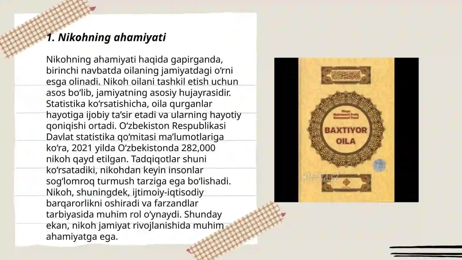 Nikohning ahamiyati 3