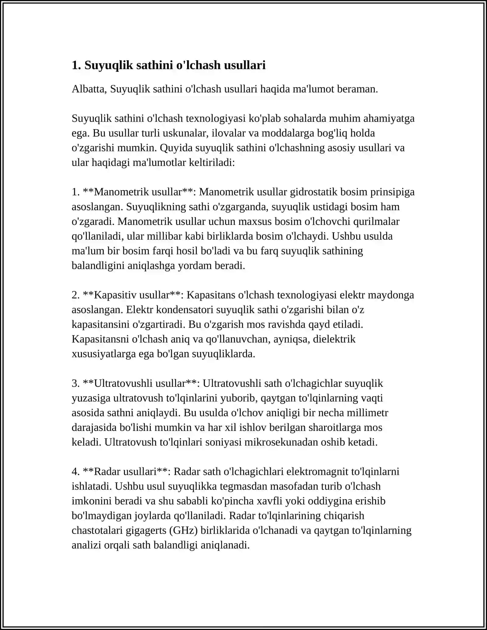 SUYUQLIK SATXINI OʻLCHASHDA ISSIQLIK OʻZGARTKICHLAR 3