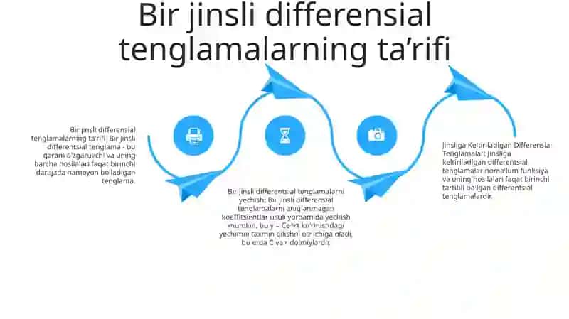 Bir Jinsliga Keltiriladigan Differensial Tenglamalar Va Ularni Yechish 3