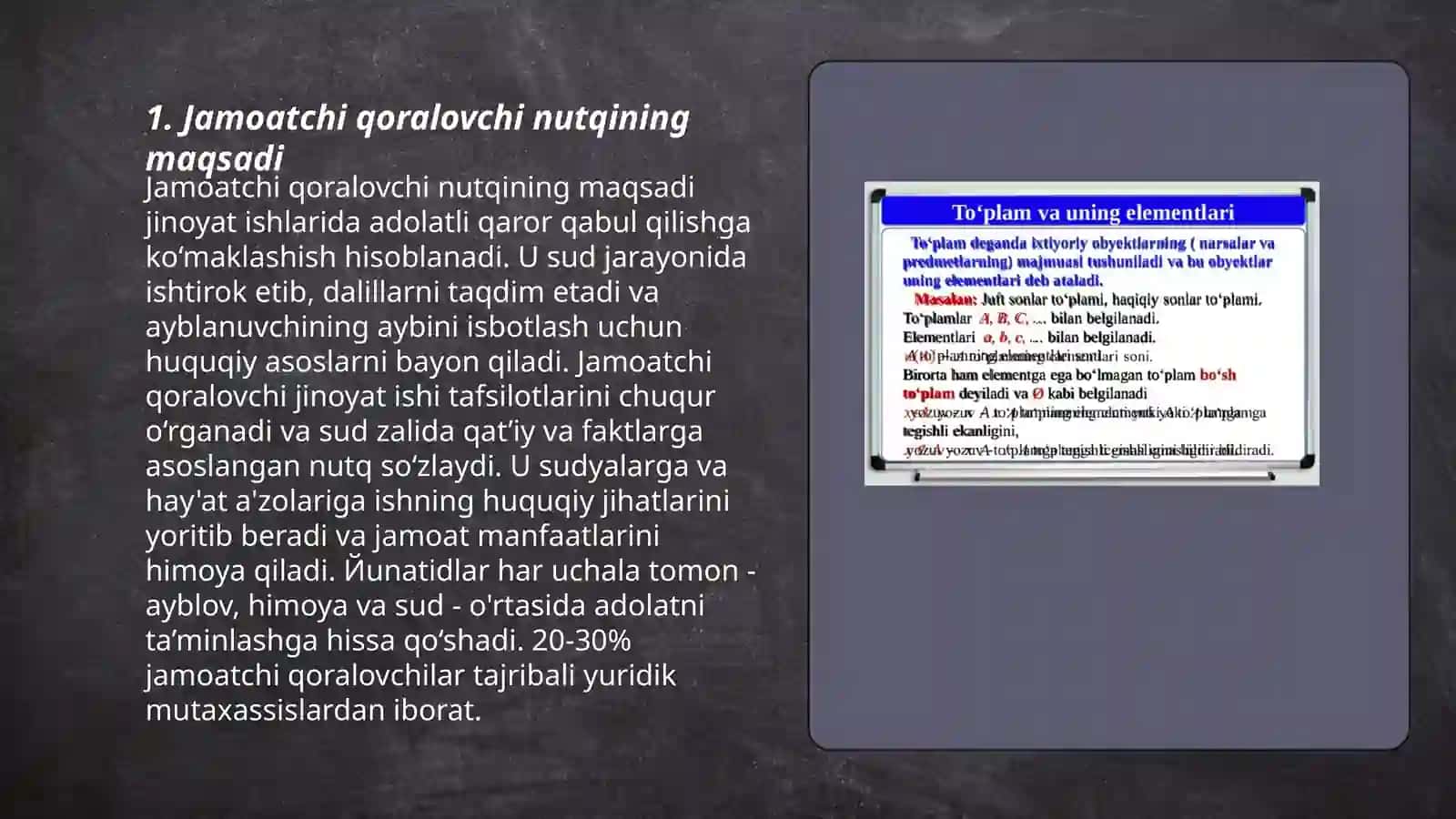 Jamoatchi qoralovchi nutqi ustida ishlash 3