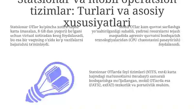 Statsionar va mobil operatsion tizimlar 3