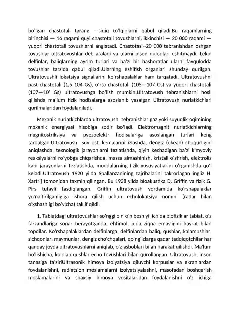 Ultratovushlar va infratovushlar 3