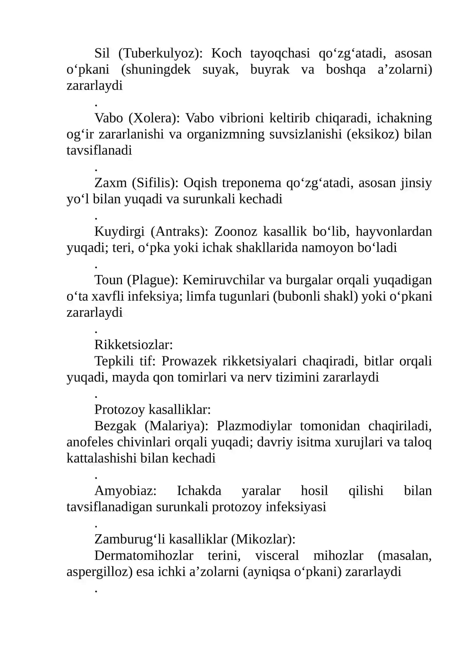 Yuqumli kasalliklar etiopatogenezi 3