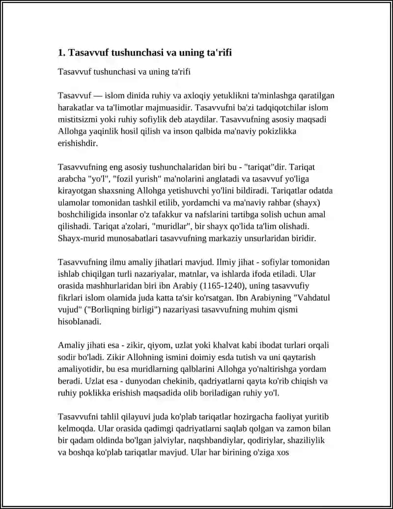TASAVVUF TUSHUNCHASI VA UNING MOHIYATI 3
