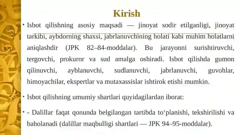 Isbotqilishning umumiy shartlari 3