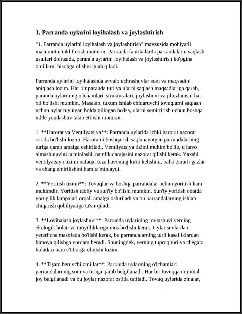 PARRANDA FABRIKALARDA PARRANDALARNI SAQLASH USULLARI 3