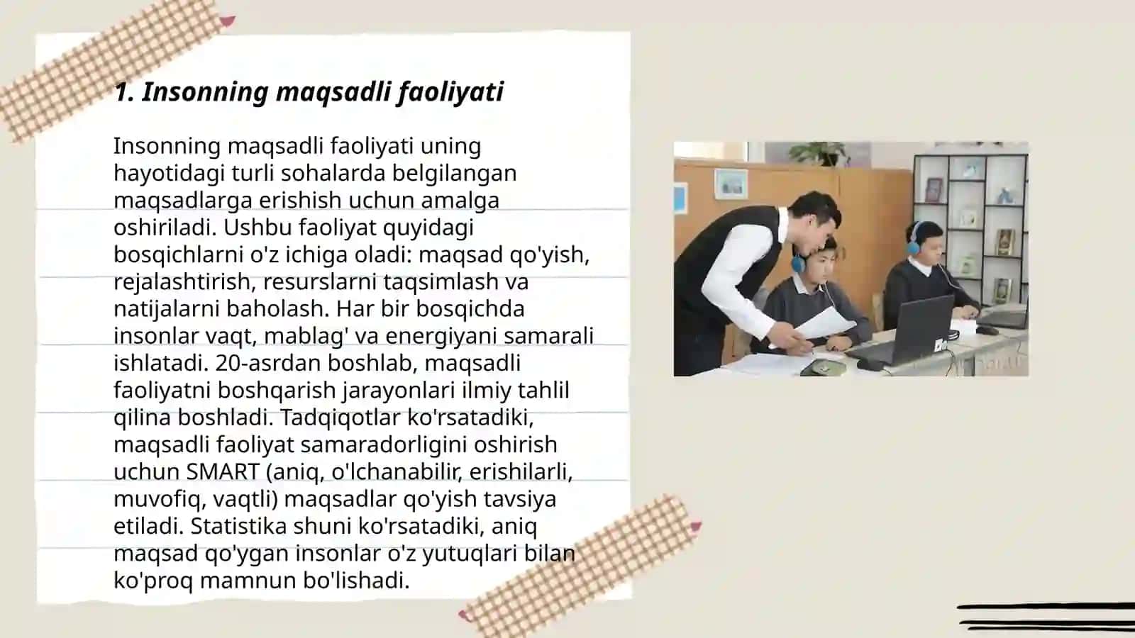 Inson faoliyatining tuzilishi va uning turlari 3