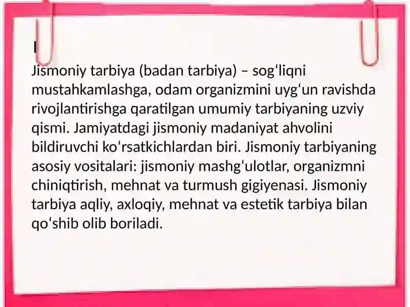 Bolalar jismoniy tarbiyasi 3