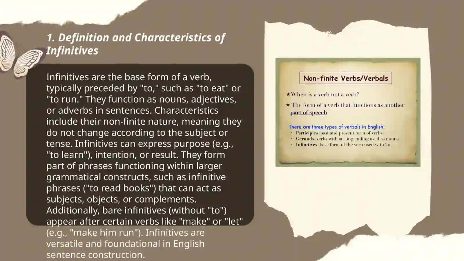N8 None-finite forms of the verb(infinitive) 3