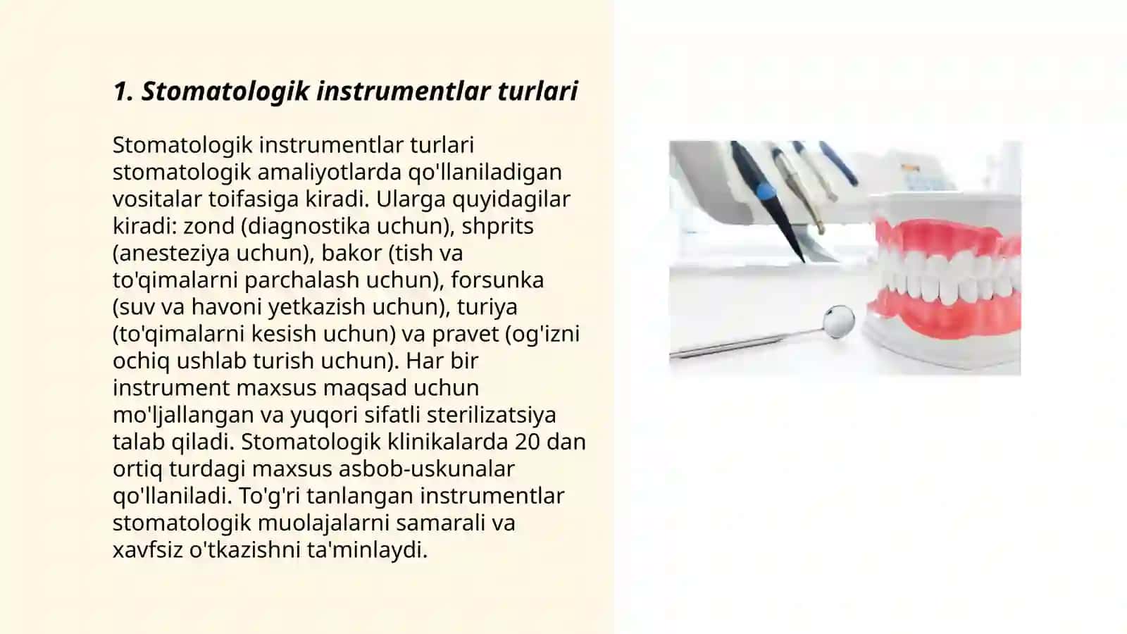 Stomatologik asbob anjomlar 3
