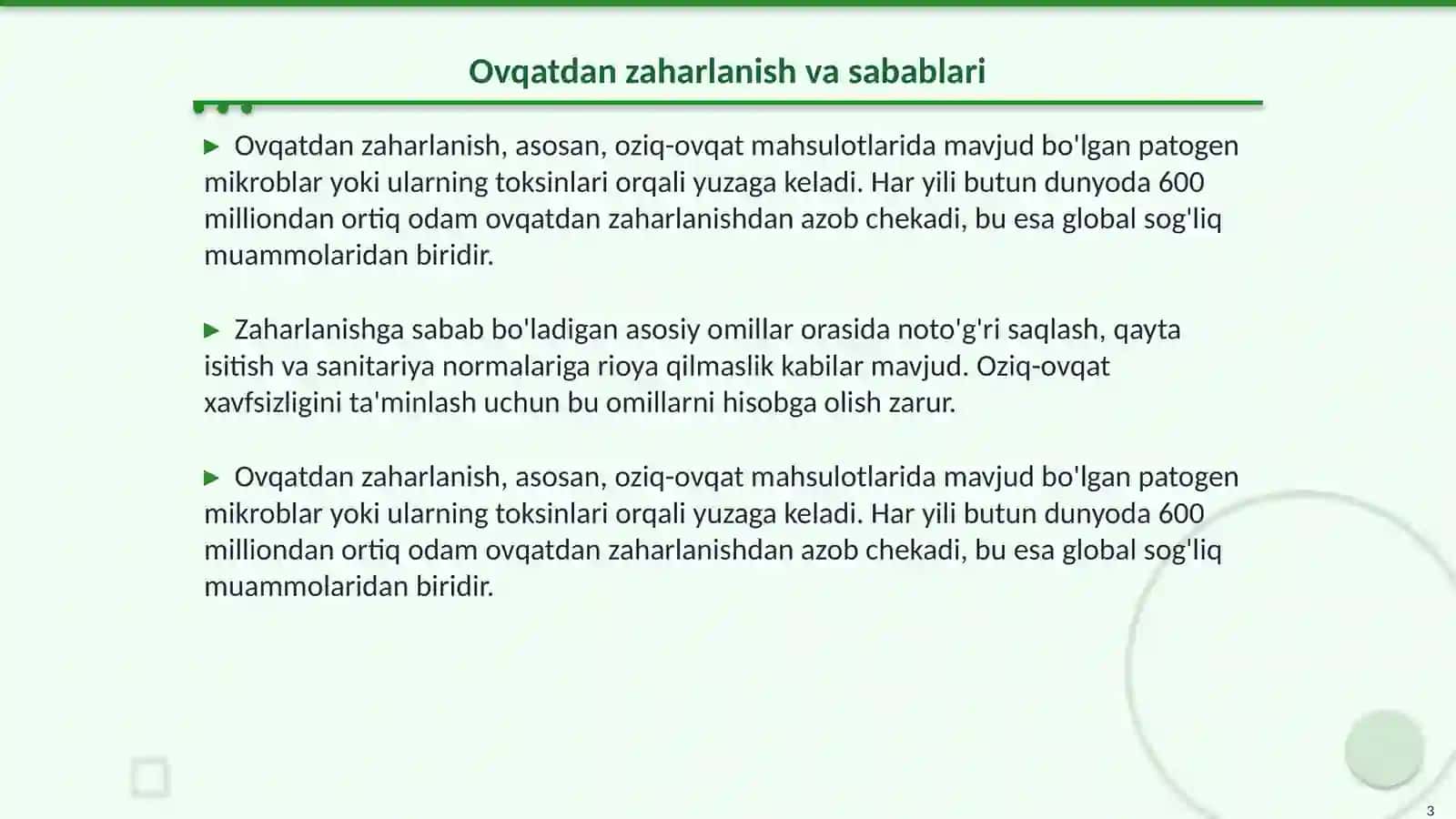Ovqatdan zaharlanish 3