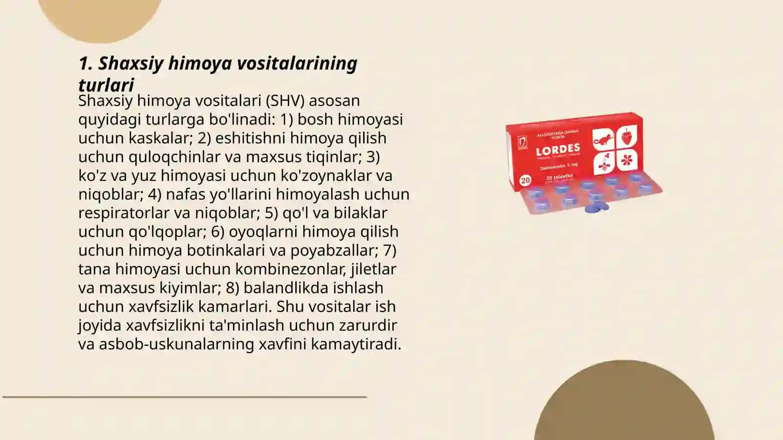 Shaxsiy himoya vositalari 3