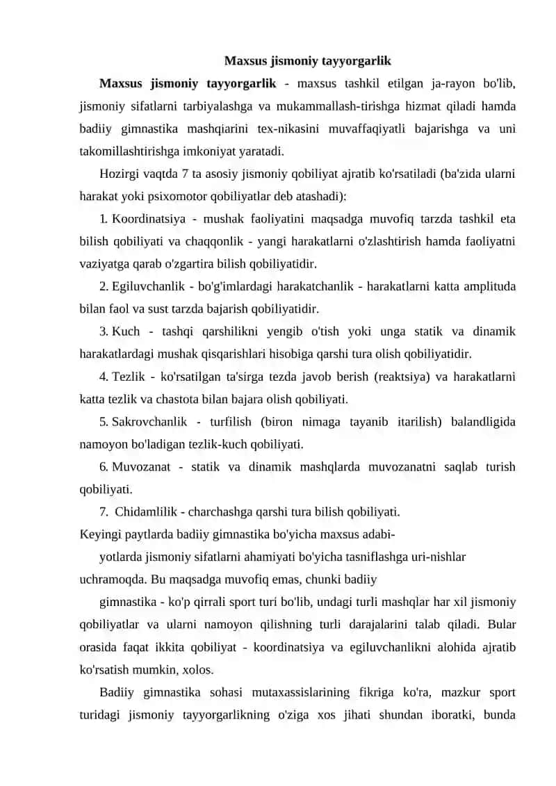 Jismoniy tayyorgarlik 3