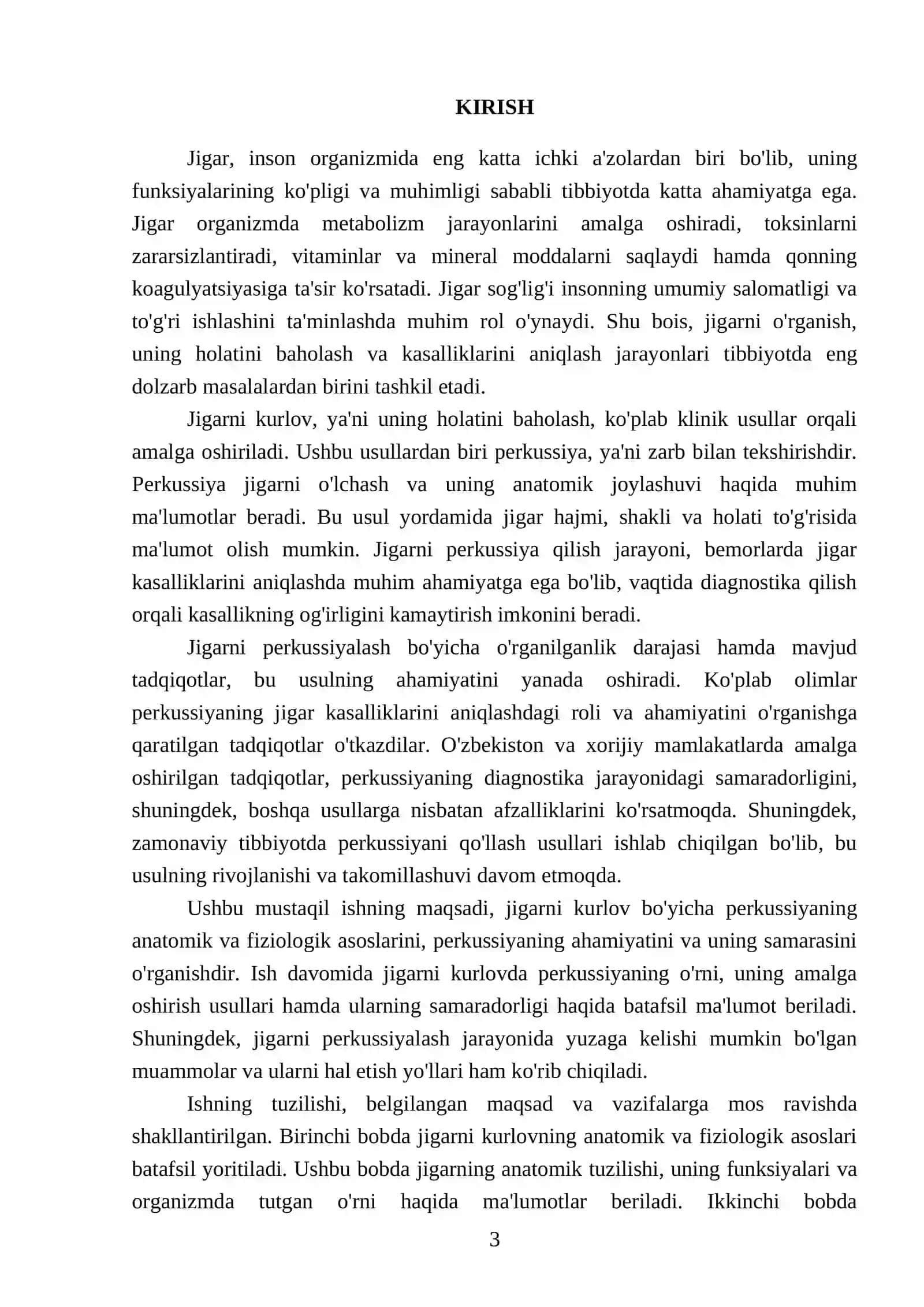 Jigarni Kurlov boʻyicha perkussiyasi 3