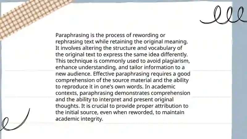 Paraphrasing 3