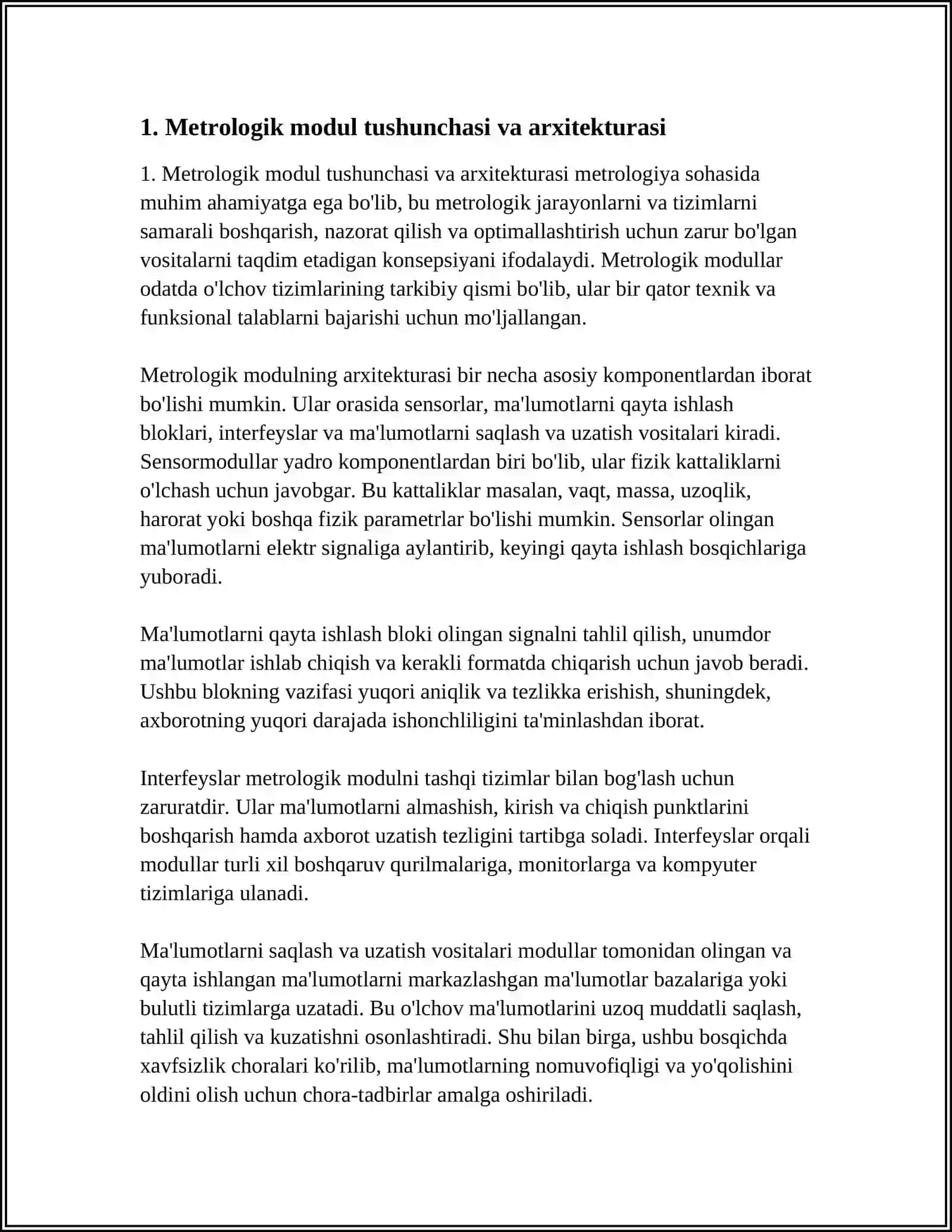 METRALOGIK MODULLAR VA TIZIMLARNI BOSHQARISH 3