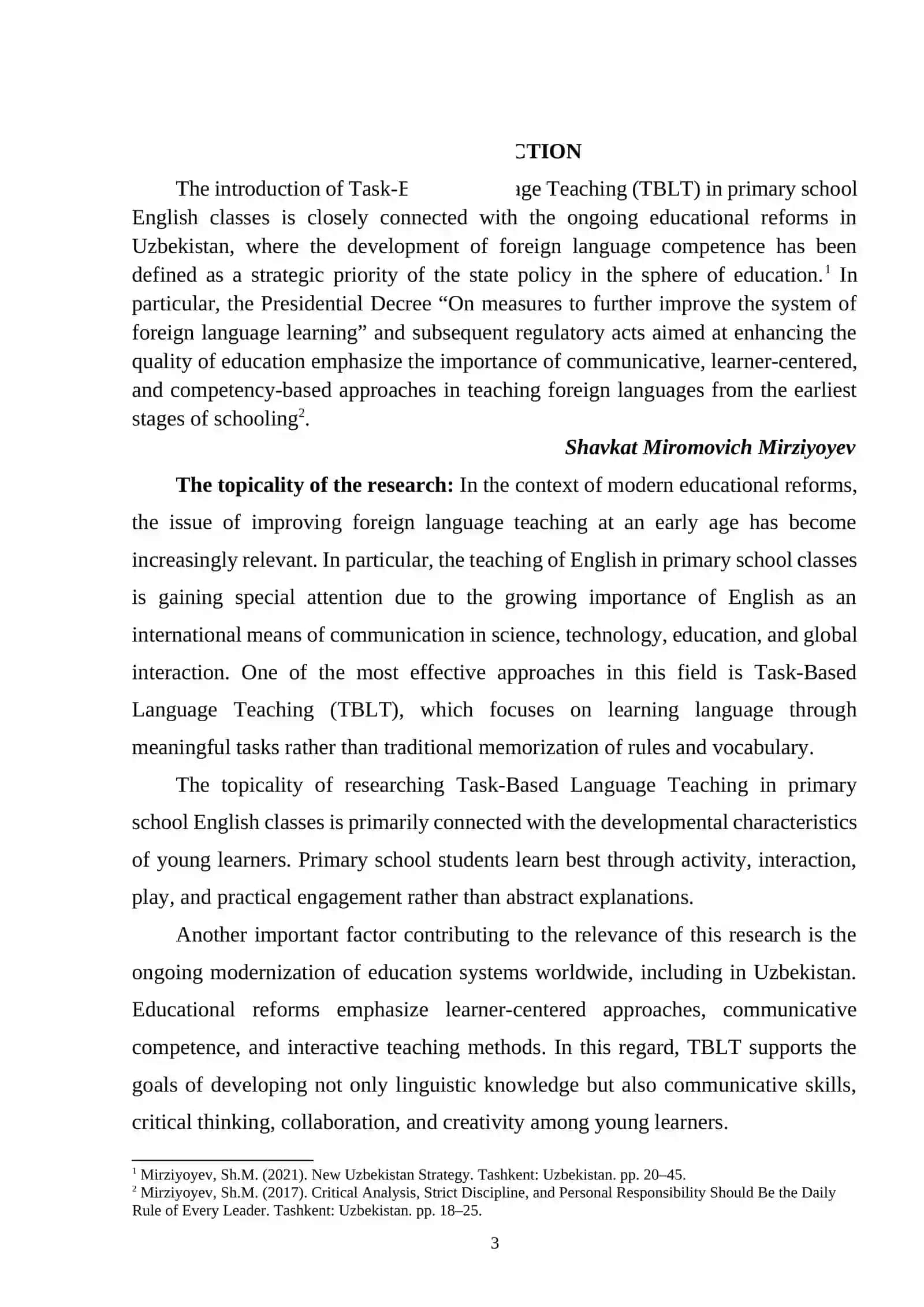 TASK-BASED LANGUAGE TEACHING IN PRIMARY SCHOOL ENGLISH CLASSES 3