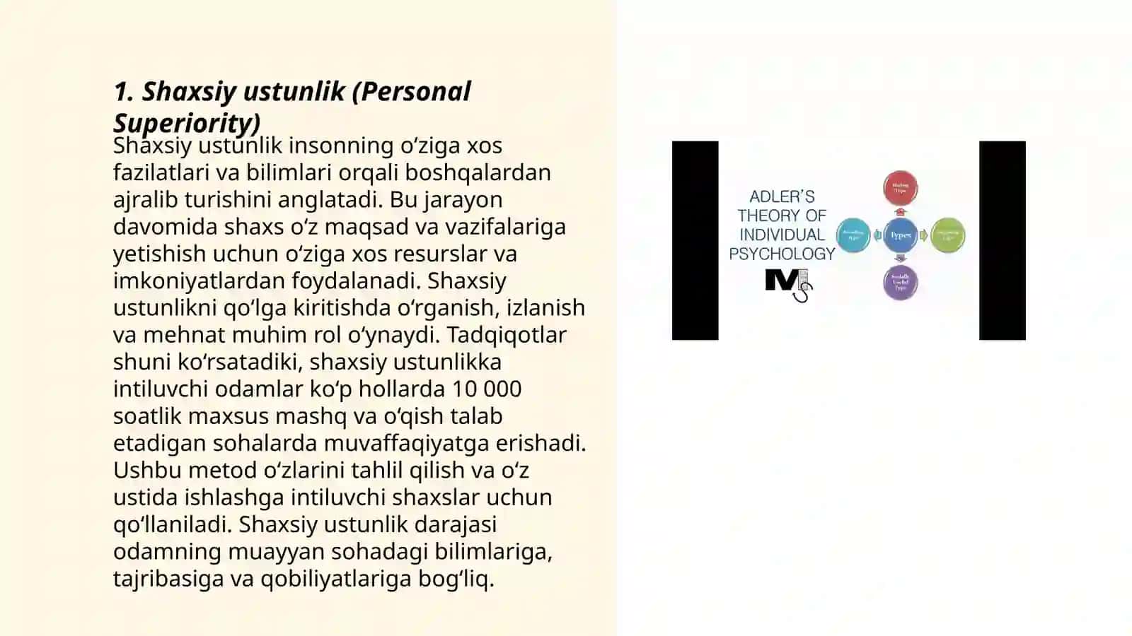 Shaxsiy ustunlik (Personal Superiority) 3
