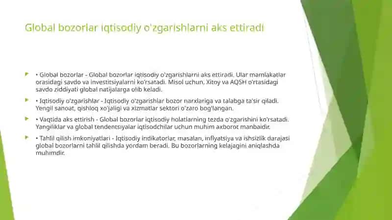 Global bozorlar va ularning xususiyatlari 3