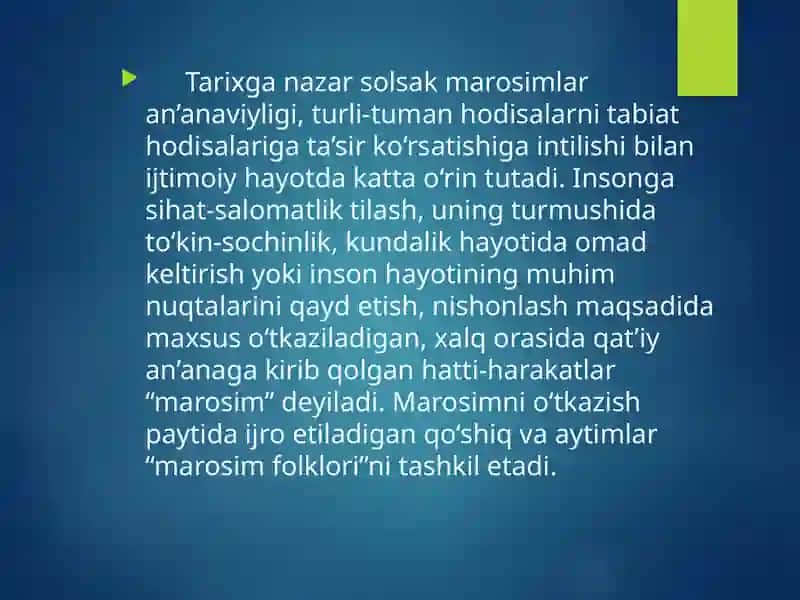 Marosim qo'shiqlarining tarixi yulduzlari 3