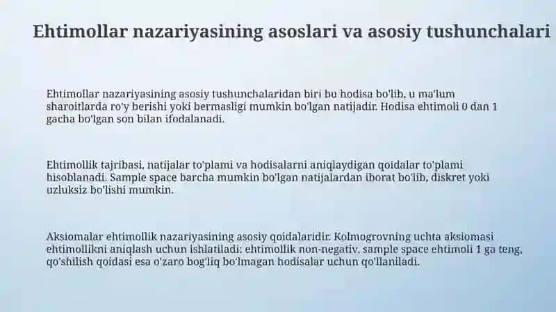 Ehtimollar nazariyasi 3