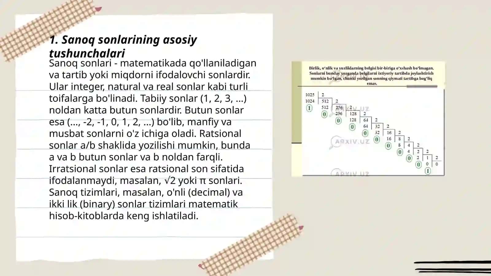 Sanoq sonlari ko‘rgazmali qurolini yasash 3