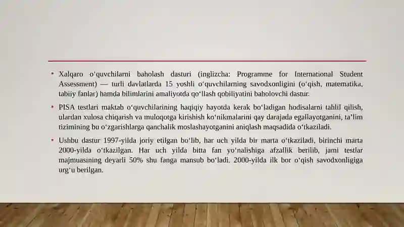 Xalqaro baholash dasturi 3